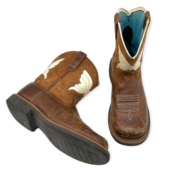 Ariat Other - Ariat Girl's Fatbaby Wings Butterfly Western Boots Size: 4 (Big Girls)